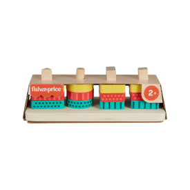 Fisher-Price Wood Toddler Toy Shape Stacker HXV05 2+