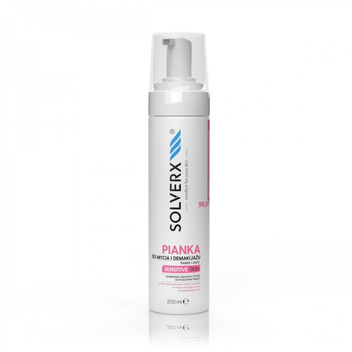 SOLVERX Sensitive Skin Face Cleansing & Make-up Removal Foam 200ml