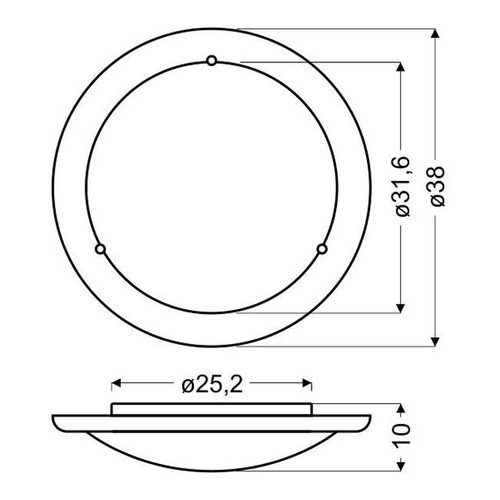 Ceiling Light 2 x 60W, oak