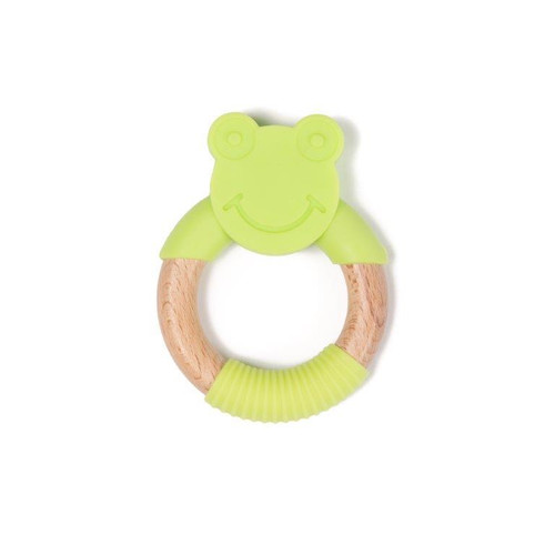 Bo Jungle B-Wood Teether Animals Green Frog