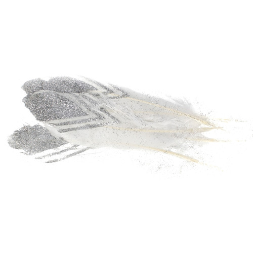 Craft Christmas Decorative Feathers, white/silver, 17-22cm