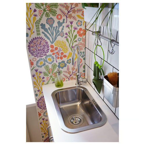 BOHOLMEN Single-bowl inset sink, stainless steel, 47x30 cm