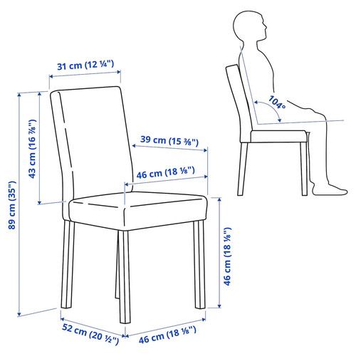 KÄTTIL Chair, white/Knisa light grey