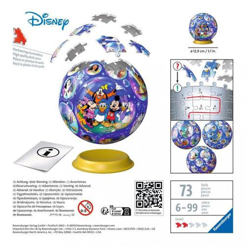 Ravensburger 3D Puzzle Ball Disney 72pcs 6+