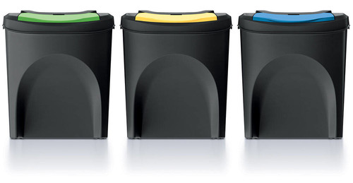 Waste Sorting Bins 25l  SORTI BOX, black