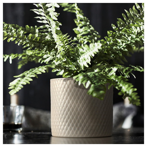 CHIAFRÖN Plant pot, indoor/outdoor light grey, 15 cm