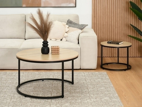 Set of 2 Coffee Tables Ruth, acacia wood