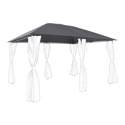 GoodHome Gazebo Canopy Shamal 4 x 3 m, grey