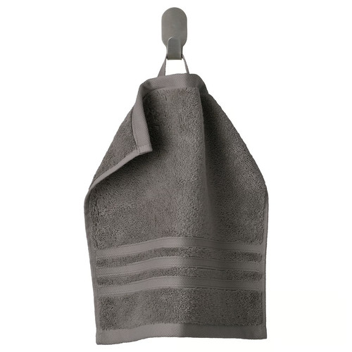 BROKGLIM Washcloth, grey, 30x30 cm