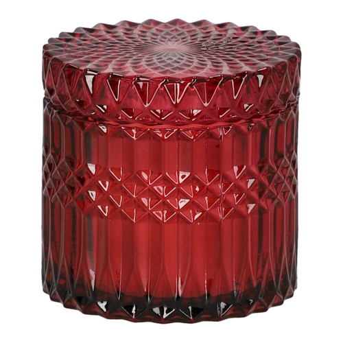 Candle in Glass 10.5cm, red