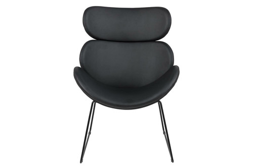 Armchair Cazar, faux leather, black