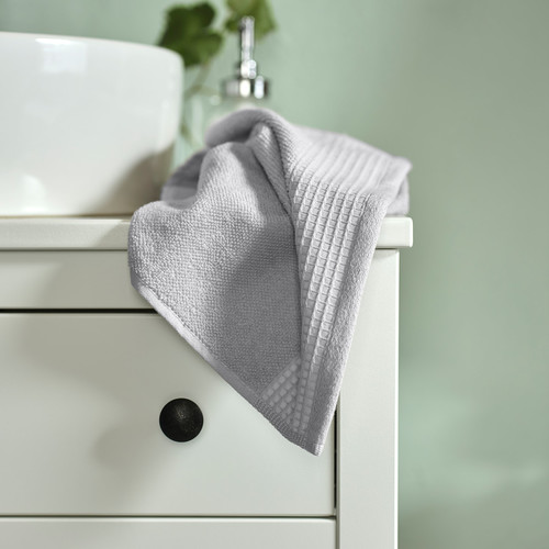 VINARN Hand towel, light grey, 50x100 cm