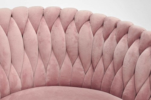 Glamour Braided Chair ROSA, powder pink