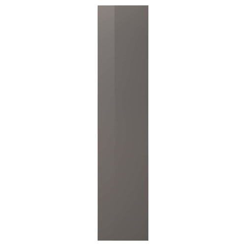 FARDAL Door with hinges, high-gloss grey, 50x229 cm