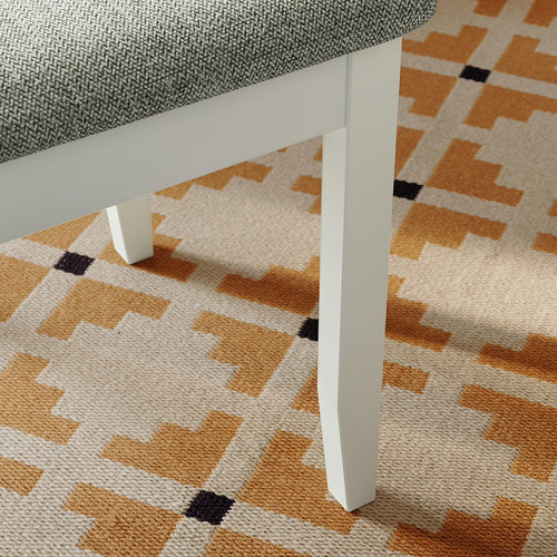 NÄSINGE / NÄSINGE Table and 2 chairs, white/white Tibbleby beige-grey, 80x60 cm