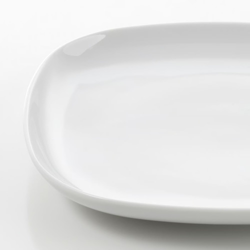 VÄRDERA Side plate, white, 18x18 cm