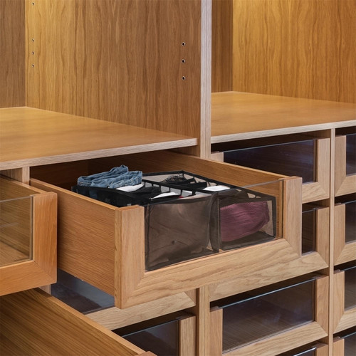 7-Compartment Drawer Organizer, black