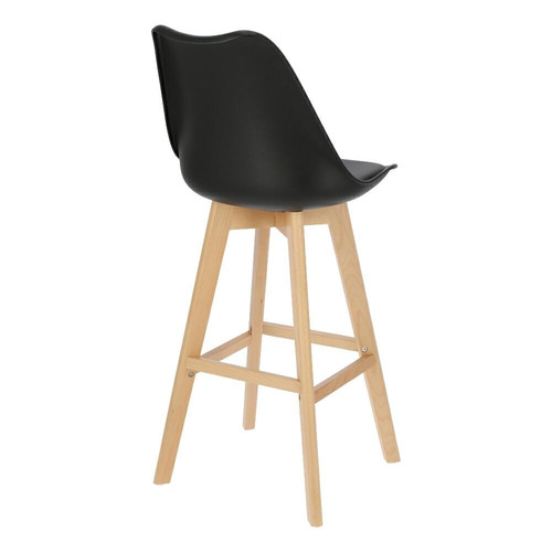 Bar Stool Norden Wood, high, PP, black