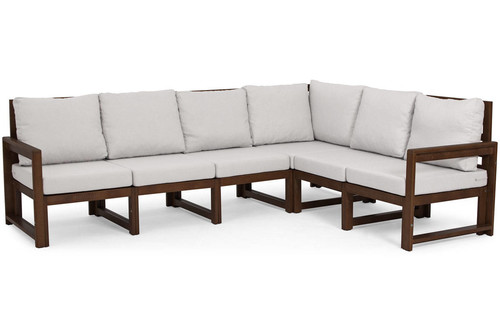 Outdoor Corner Furniture Set XXL MALTA, dark brown/grey