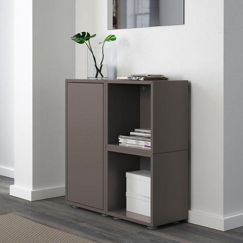 EKET Cabinet combination with feet, dark grey, 70x35x72 cm