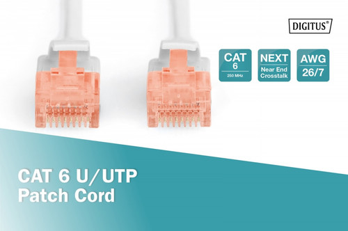 Digitus Patch Cord U/UTP Cat6 PVC 2m, grey