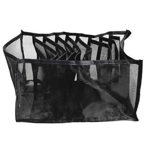 9-Compartment Underwear Organizer, black