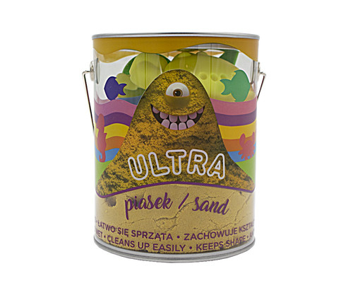Ultra Sand Can 900g, 4 Moulds & 2 Accessories Yellow Sea Life 3+