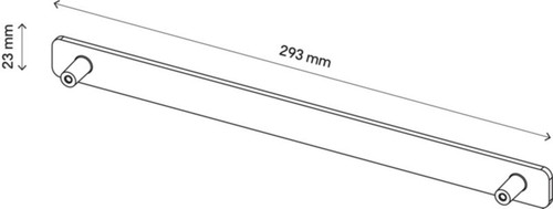 GoodHome Door and Drawer Front Handle Atomia, white, 29.3 cm, 2 pack