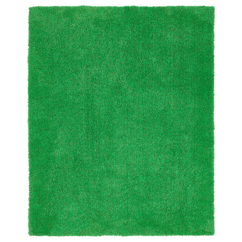 SKOGSDUVA Rug, high pile, green, 133x160 cm