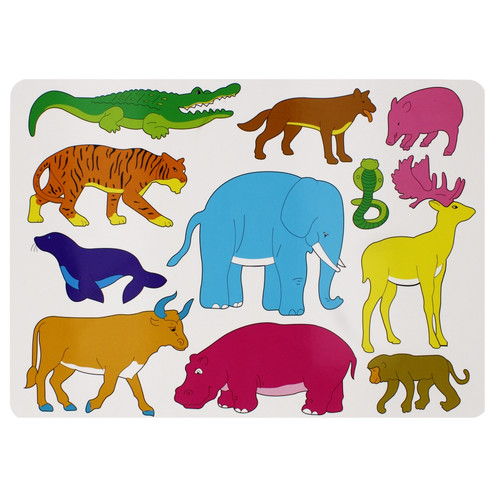 Drawing Template - Animals, 1pc, assorted colours