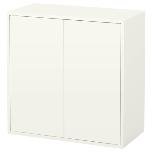 EKET Cabinet w 2 doors and 1 shelf, white, 70x35x70 cm