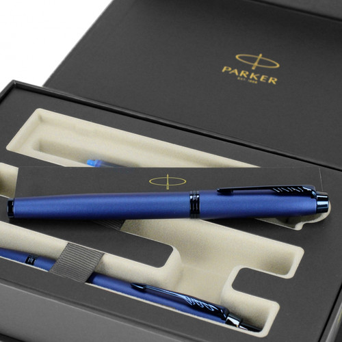 Parker Gift Set IM Blue Monochrome - Fountain Pen & Ballpoint Pen