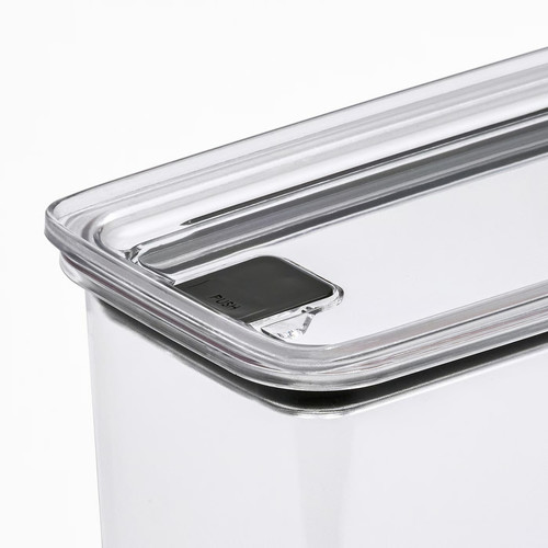 KORALLVIPPA Dry food jar with lid, set of 6, transparent
