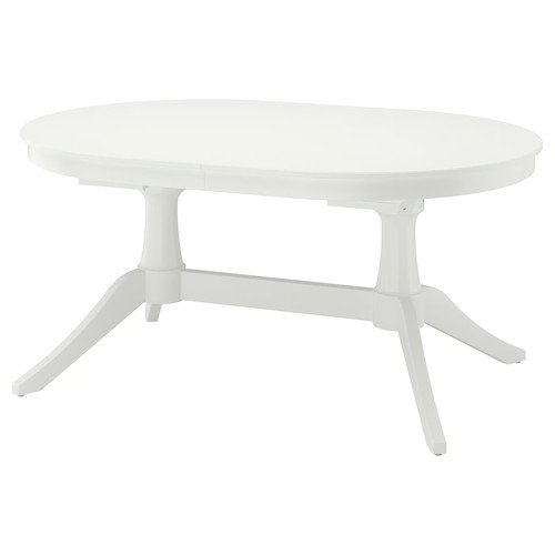 ROSENTORP Extendable table, white, 160/215x110 cm