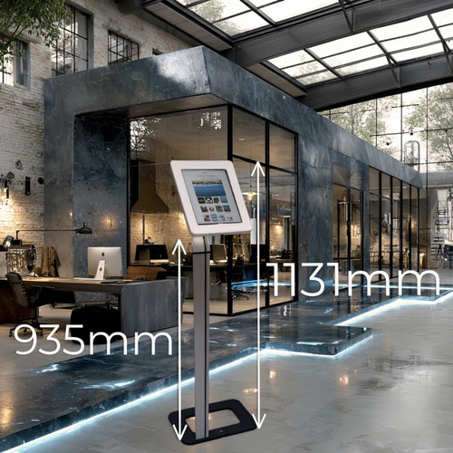 Maclean Stand Handle Advertising for Tablet Floor Lockable Universal MC-645