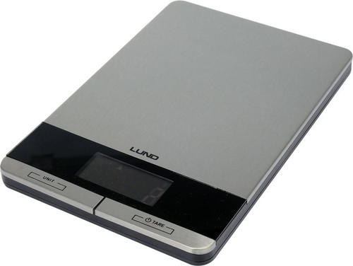 Lund Kitchen Scale Stainless Steel 15x22.5x1.5cm