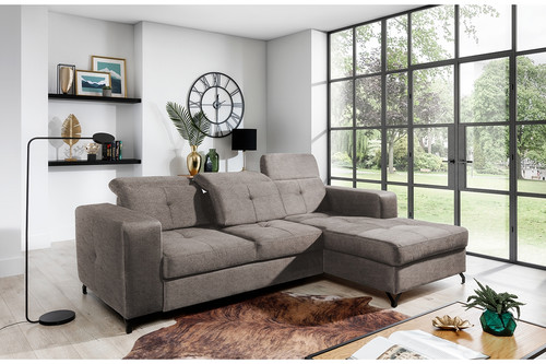 Corner Sofa-Bed Right Belavio Belavio Mini Crown 4 Taupe