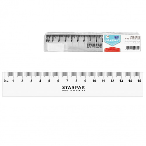 Starpak Plastic Ruler 15cm 20pcs