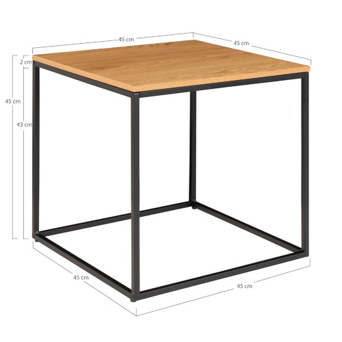 Side Table Vita, oak/black