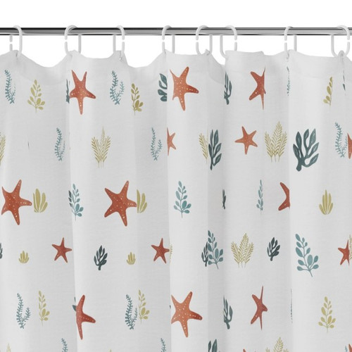 Shower Curtain GoodHome Islay 180 x 200 cm, coral