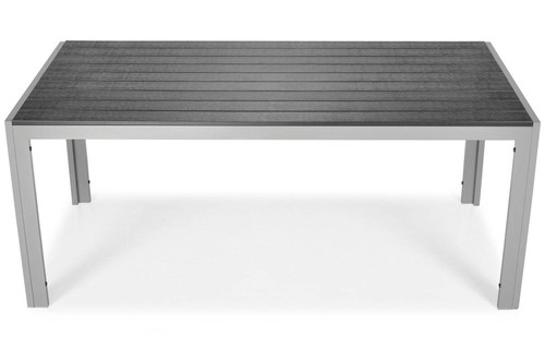 Large Outdoor Dining Table MODENA 180, aluminium, black