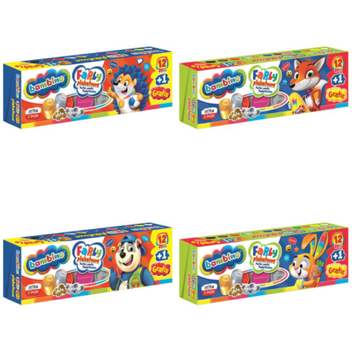 Bambino Poster Paints 12 Colours x 20ml (incl. Silver & Gold)