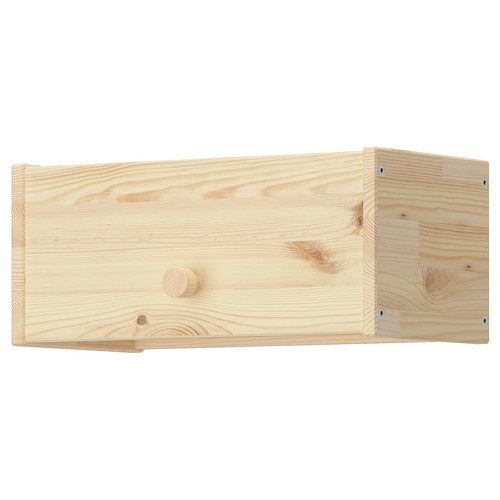 RAGGBERG Coat rack with shelf, pine, 40x21x17 cm