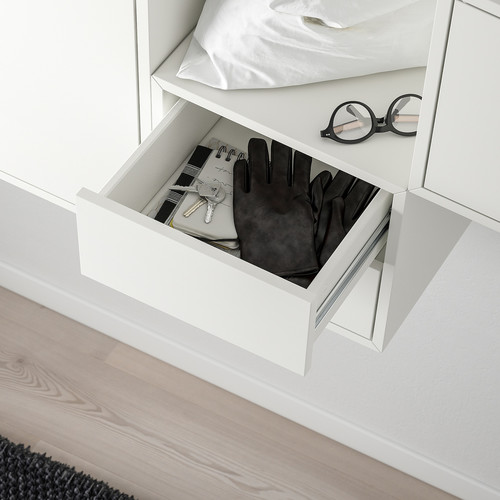 EKET Wall-mounted cabinet combination, white, 175x35x70 cm