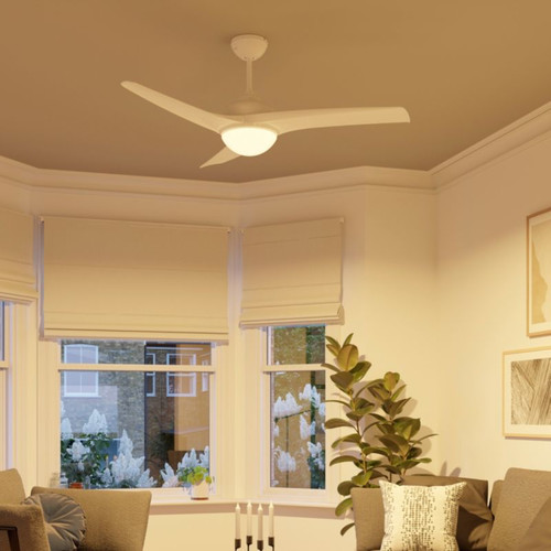 GoodHome Ceiling Fan Light Linto 132 cm 2 x E14, white