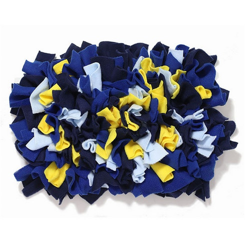 MIMIKO Pets Snuffle Mat for Dogs L, yellow, dark blue, blue