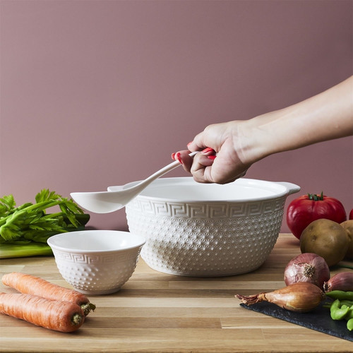 Soup Vase, Spoon & 6 Bowls