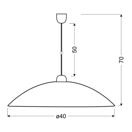 Pendant Lamp Malibu 1 x 60W E27, white