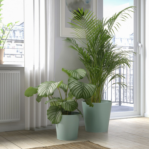 VITLÖK Plant pot, in/outdoor/turquoise, 24 cm