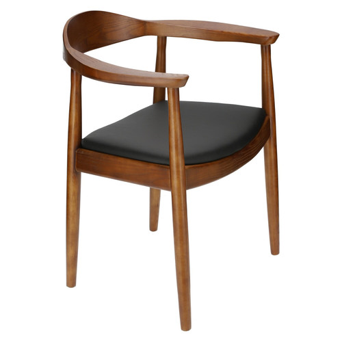Chair President, wooden, dark brown